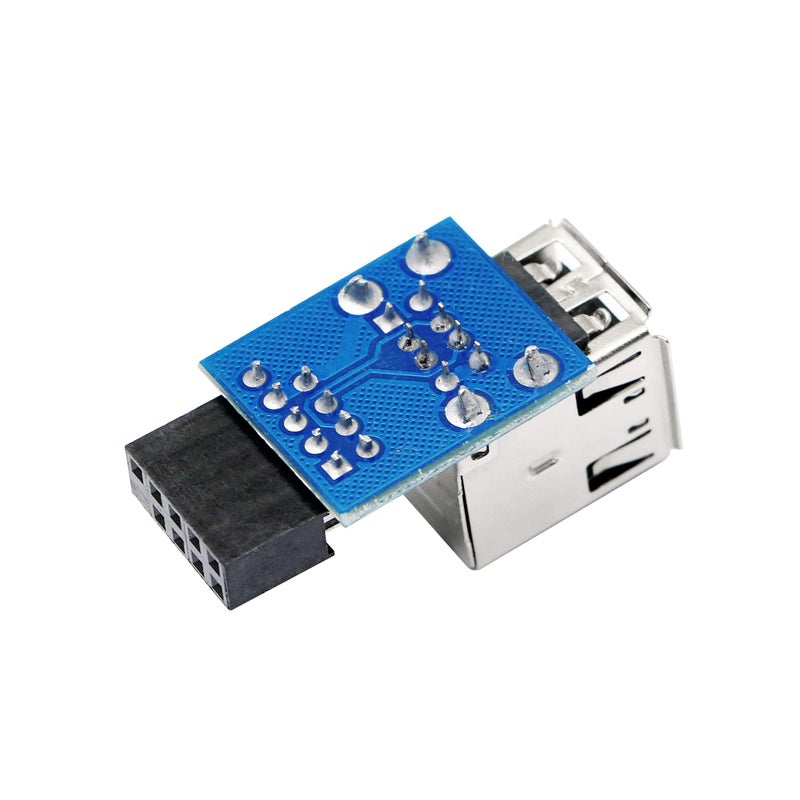 SinLoon 9pin USB 2.0 Female Pin Dual 2 Port USB Motherboard Header Adapter-Dual Layer Type for PC (Dual) - Image 2